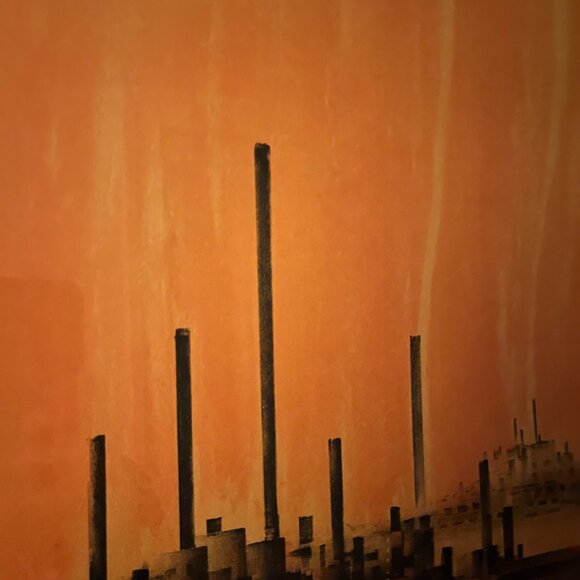 Signed Lithograph 'Factory Fire' by Richard Florsheim - Picture 8 of 8